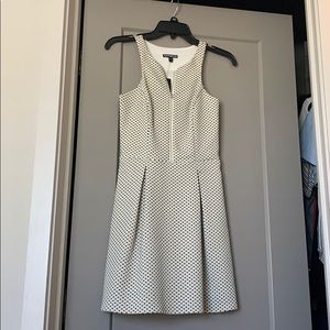 White Dress with Black Polkadots & Zipper